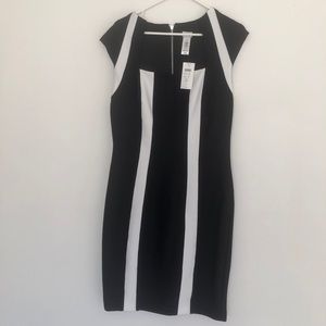 NWT black and white Cache dress